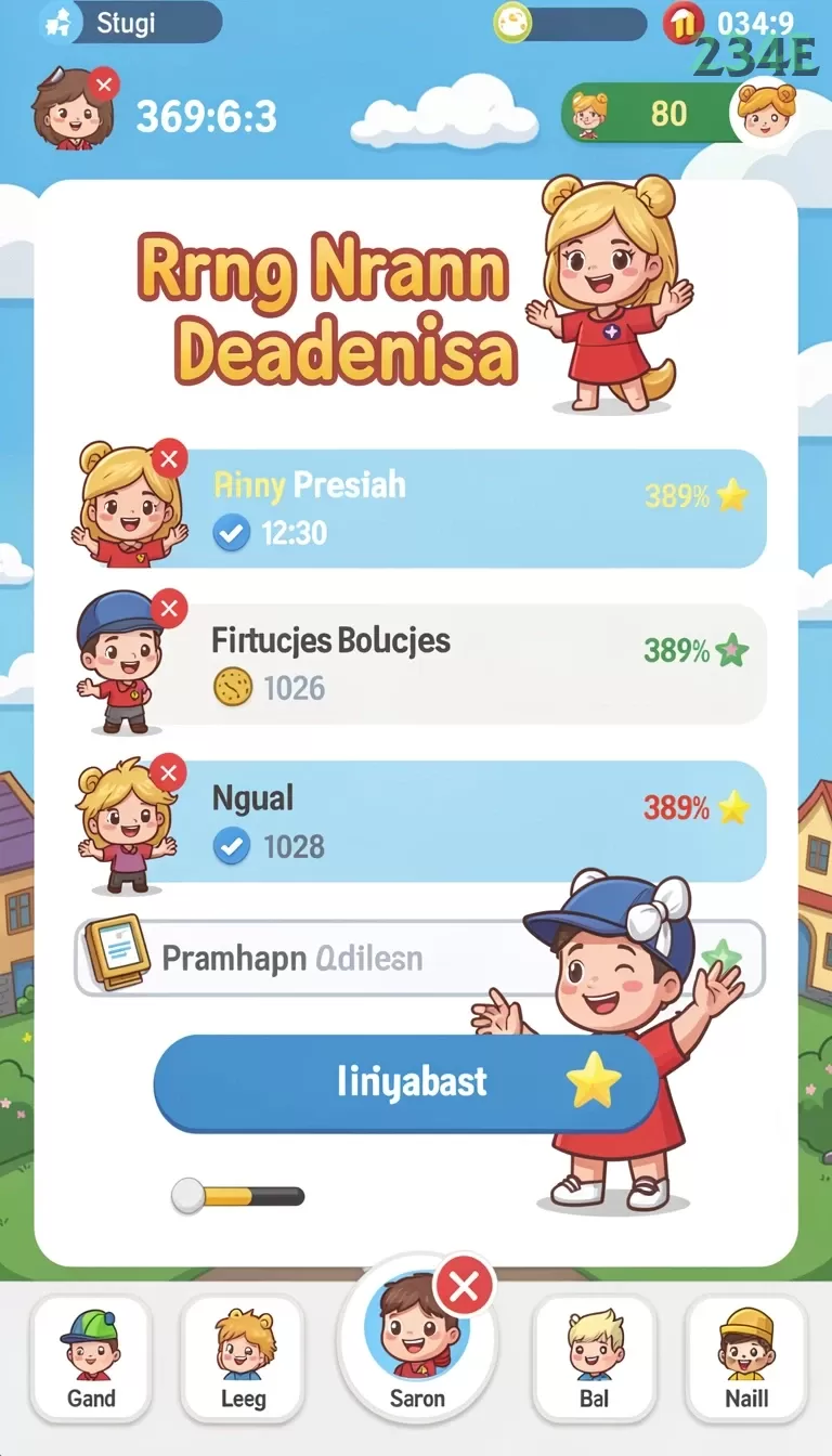 Cuplikan layar KASTIL777 — menu navigasi