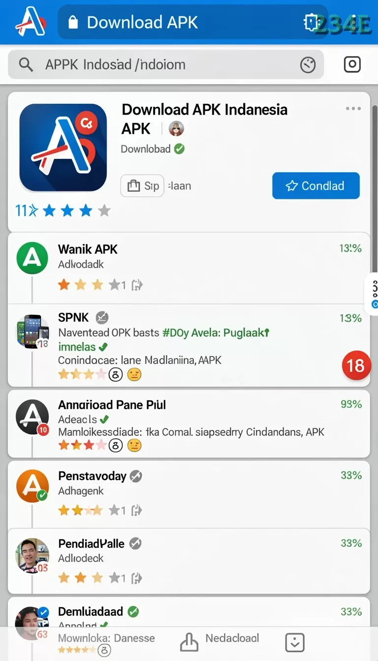 Cuplikan layar F08 — menu navigasi